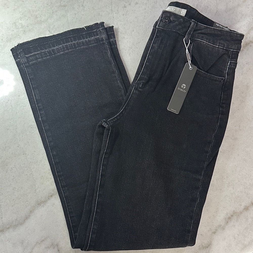Vigoss Women's Dark Gray Straight Legs Jeans.